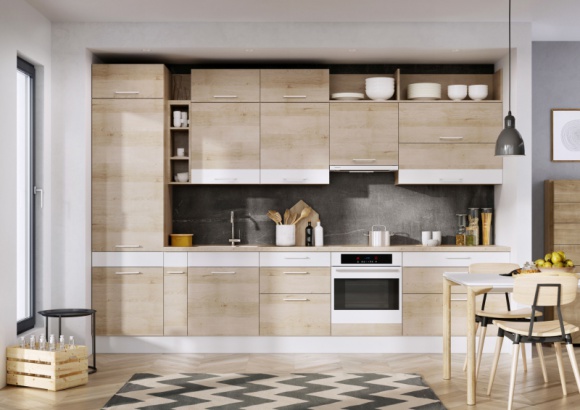 We wnętrzach kuchennych wybieramy ciekawe połączenia modułów i dekorów Dom, LIFESTYLE - Symetrycznie rozmieszczone szafki o ustandaryzowanej wysokości i fronty w jedym kolorze to nie jedyny sposób, aby zaaranżować zabudowę meblową w kuchni. Atutem nowoczesnych wnętrz jest różnorodność oraz pomysłowe zestawienia modułów. Jakie połączenia podobały się nam w roku 2019?