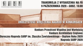 Wielka Gala SARP i rozstrzygnięcie konkursu Dyplom Roku 2020.