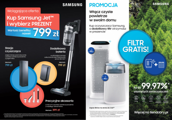 Samsung: kup oczyszczacz powietrza lub odkurzacz Jet™ i odbierz prezent Dom, LIFESTYLE - Oczyszczacz powietrza i odkurzacz bezprzewodowy to dwa urządzania, dzięki którym w naszych domach zapanuje idealny porządek, a komfort naszego życia wzrośnie.